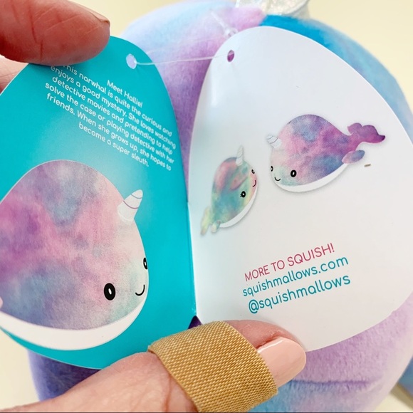Squishmallows Hallie Narwhal KellyToy Official Squishy Kids Unisex Collectibles - Picture 6 of 10